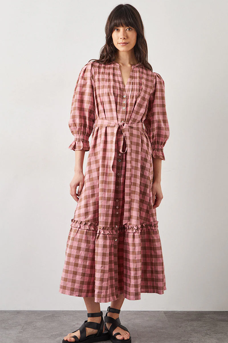 Alyessia Woven Gingham Dress - Image 3