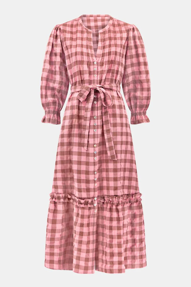 Alyessia Woven Gingham Dress - Image 5