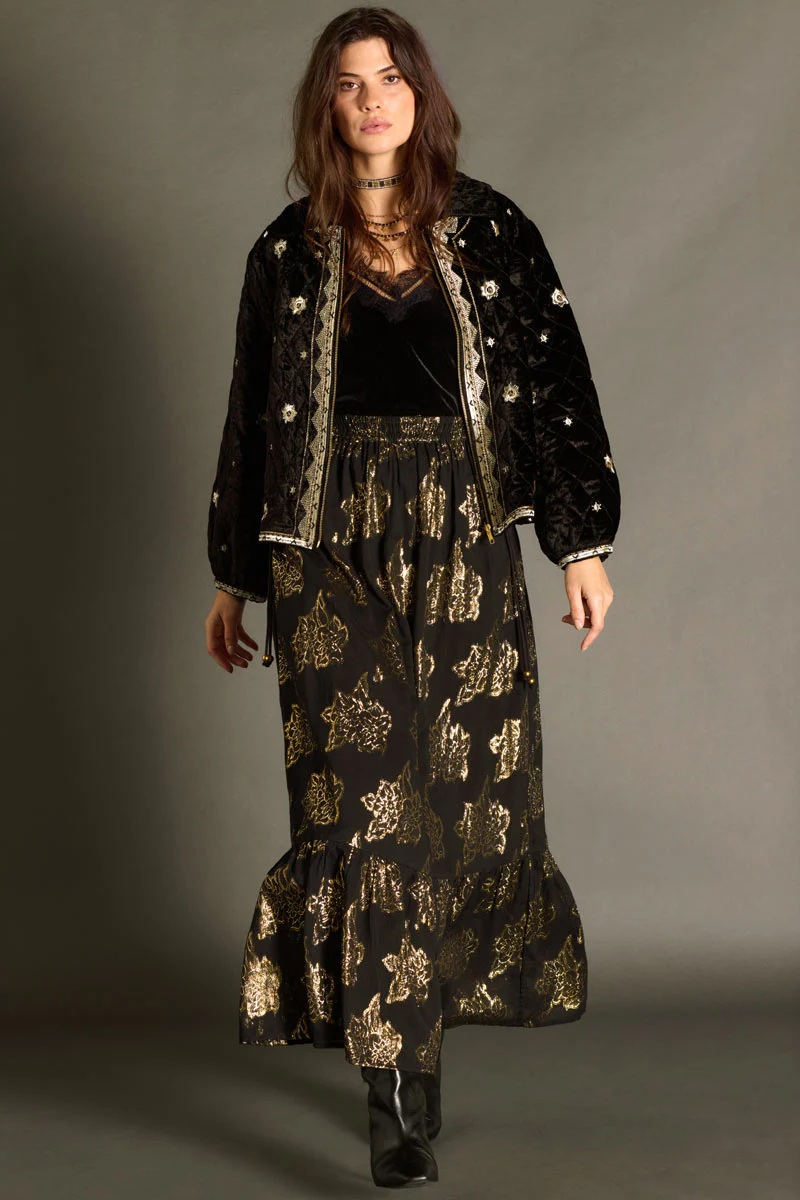 Amande Velvet Embroidered Jacket - Image 3