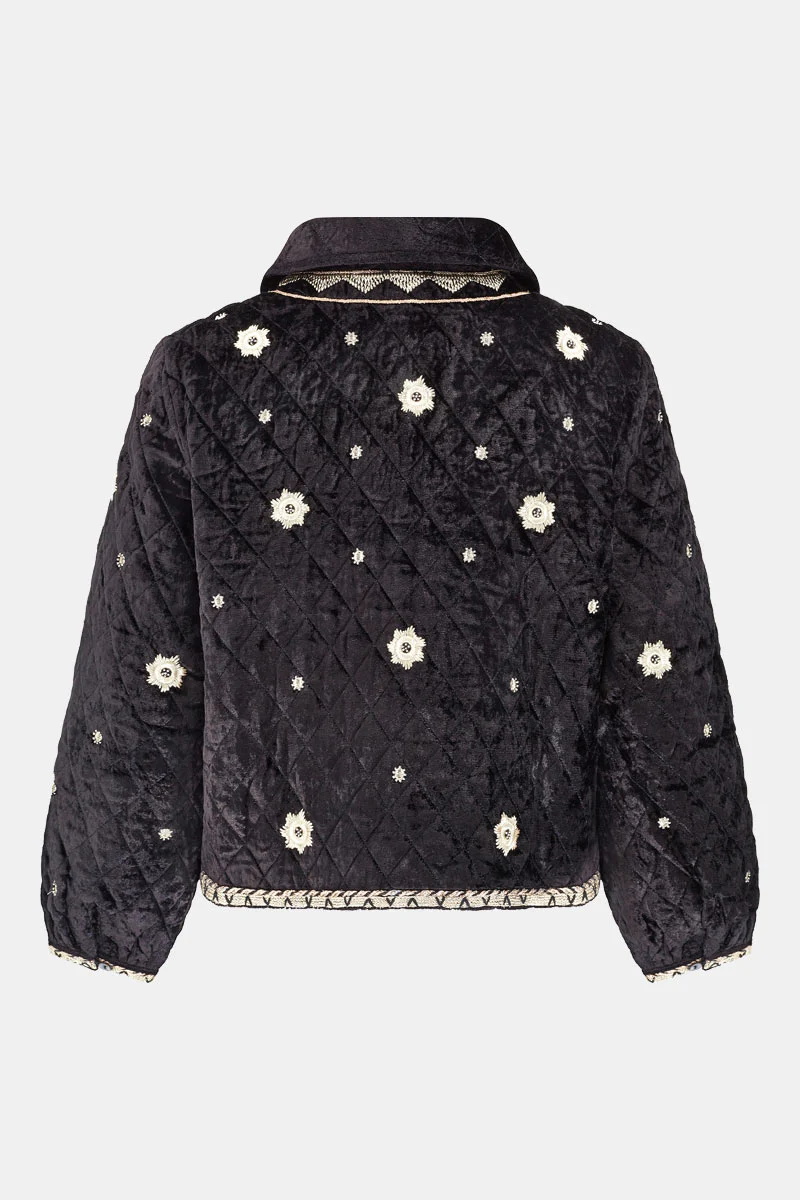 Amande Velvet Embroidered Jacket - Image 7