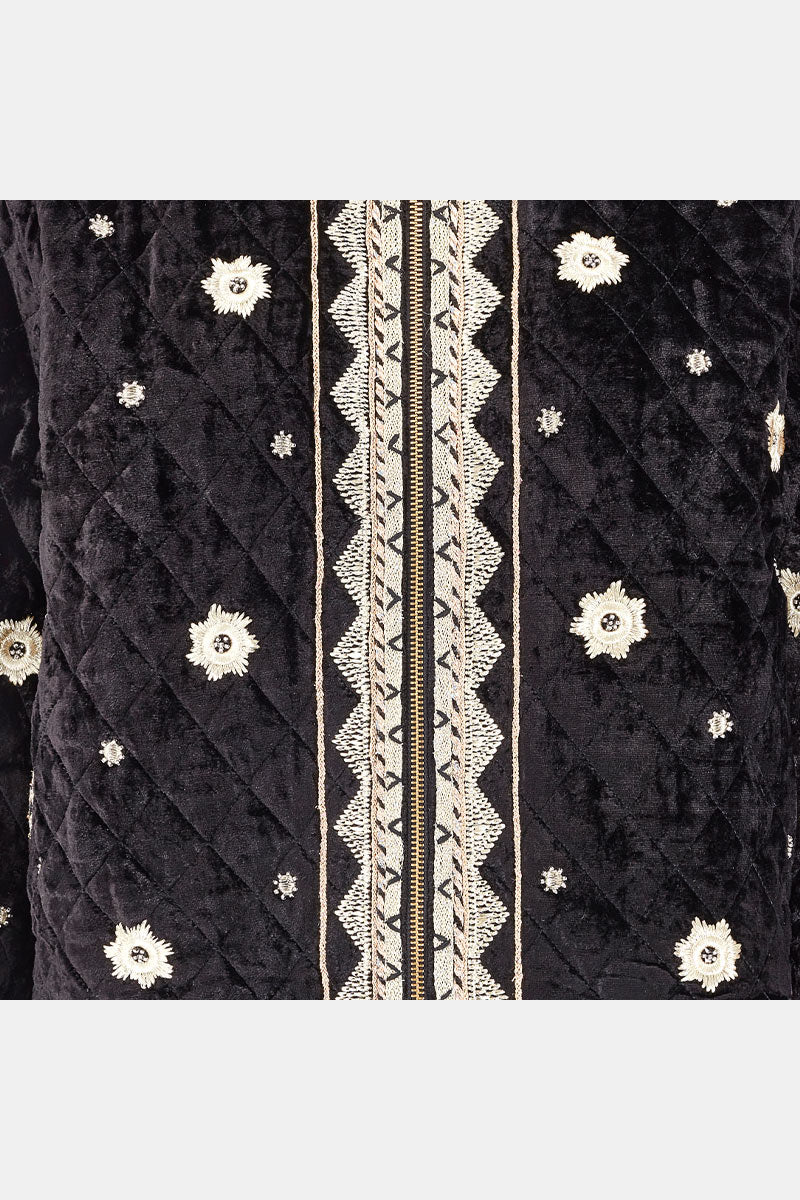 Amande Velvet Embroidered Jacket - Image 8