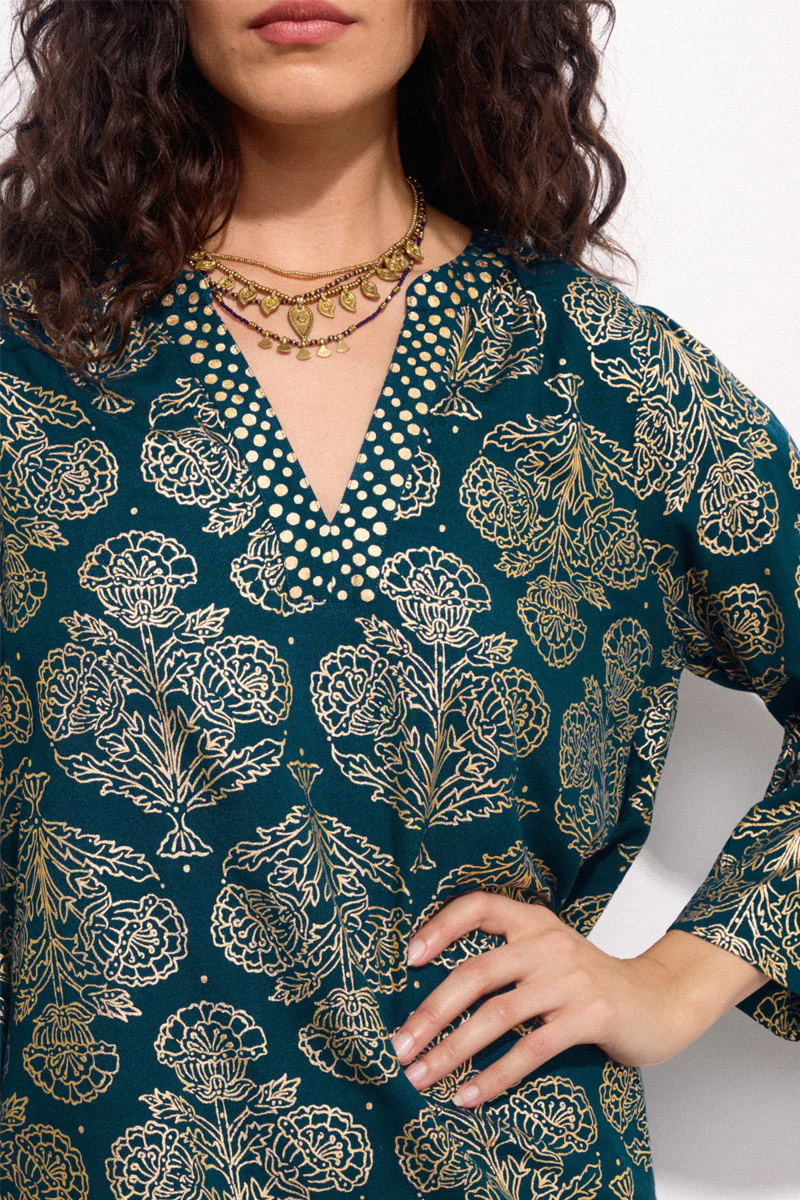 Aviana Floral Foil Blouse - Image 5