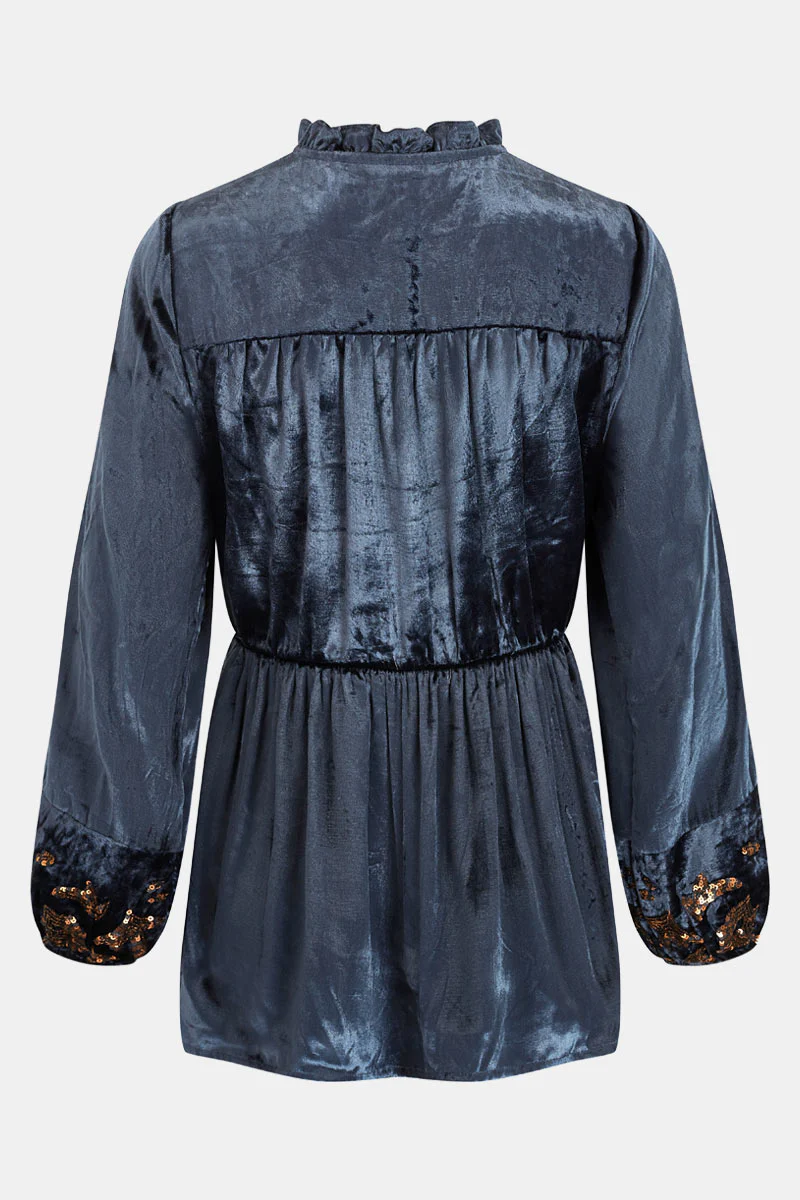 Brogan Velvet Embellished Top - Image 5