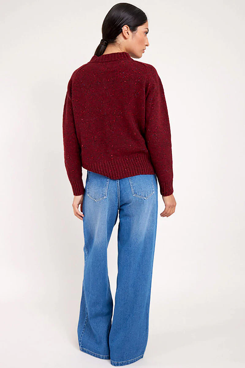 Carmine Donegal Merino Wool Jumper - Image 3