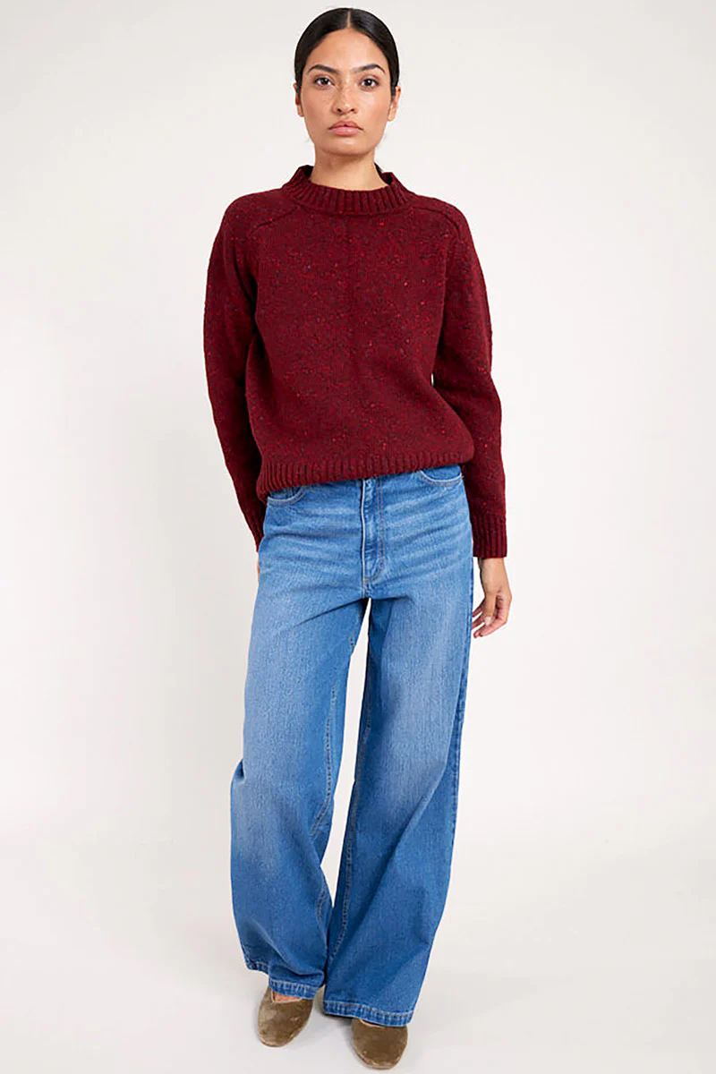Carmine Donegal Merino Wool Jumper - Image 4
