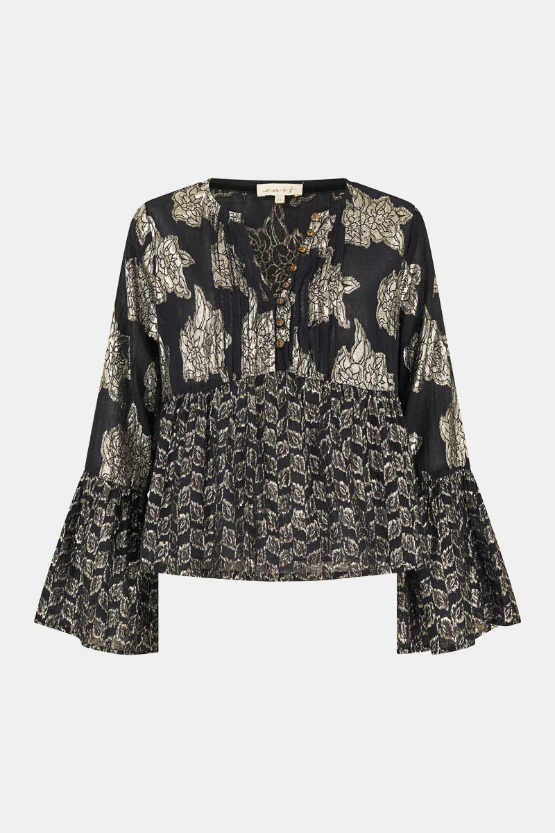 Caryl Champagne Lurex Top - Image 5