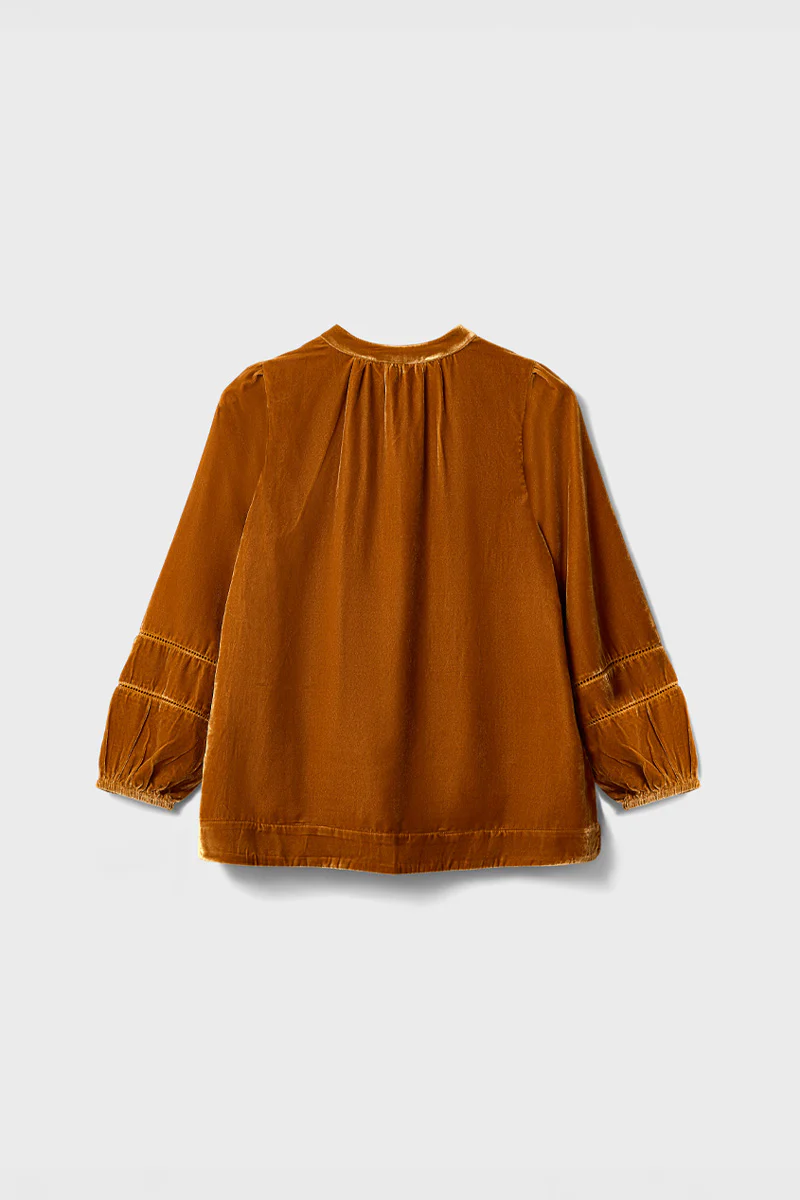 Coira Tan Velvet Top - Image 7