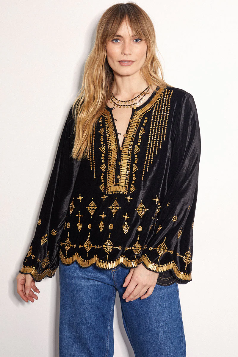 Elide Metal Sequin Top - Image 3