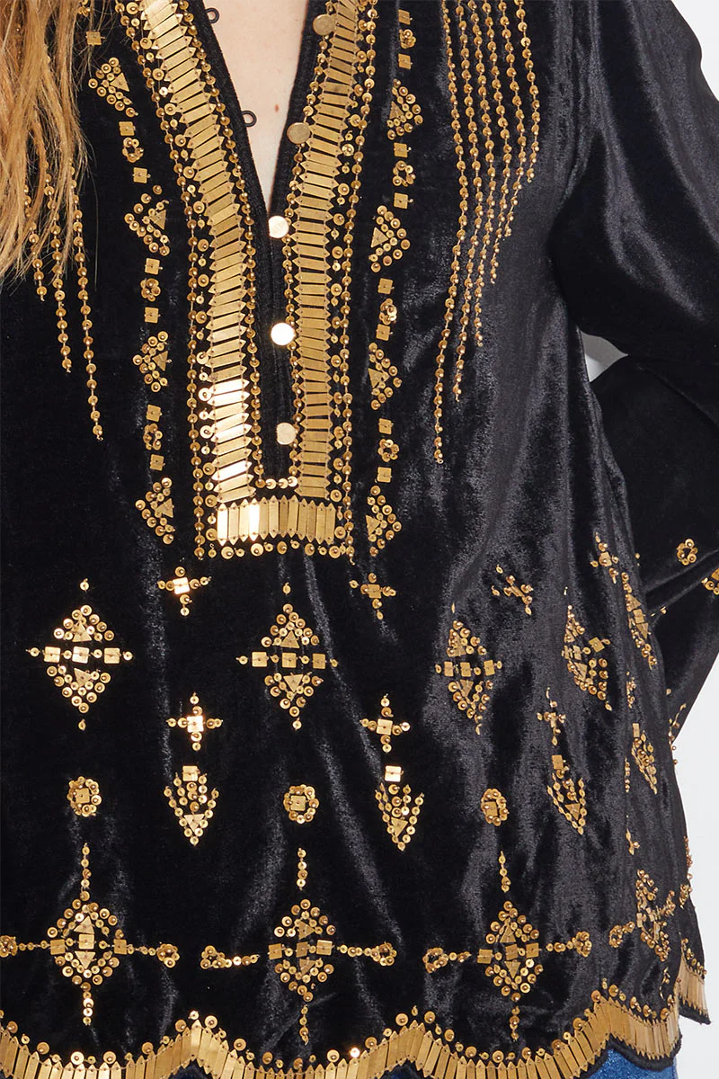 Elide Metal Sequin Top - Image 4