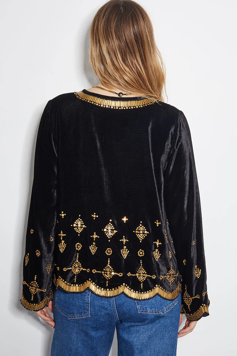 Elide Metal Sequin Top - Image 6