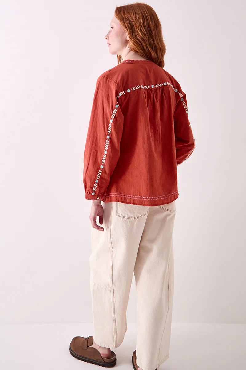 Enda Embroidered Cotton Top - Image 6