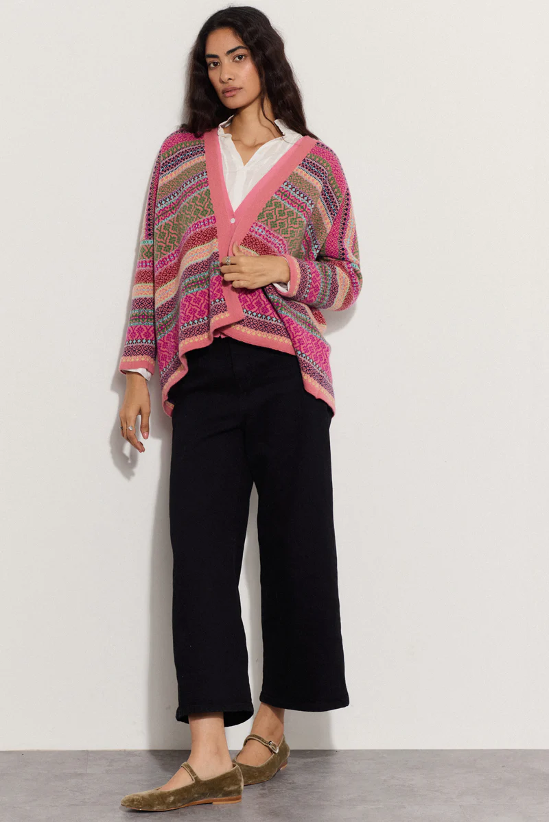 East x Oubas Fairisle Wool Cardigan - Image 4