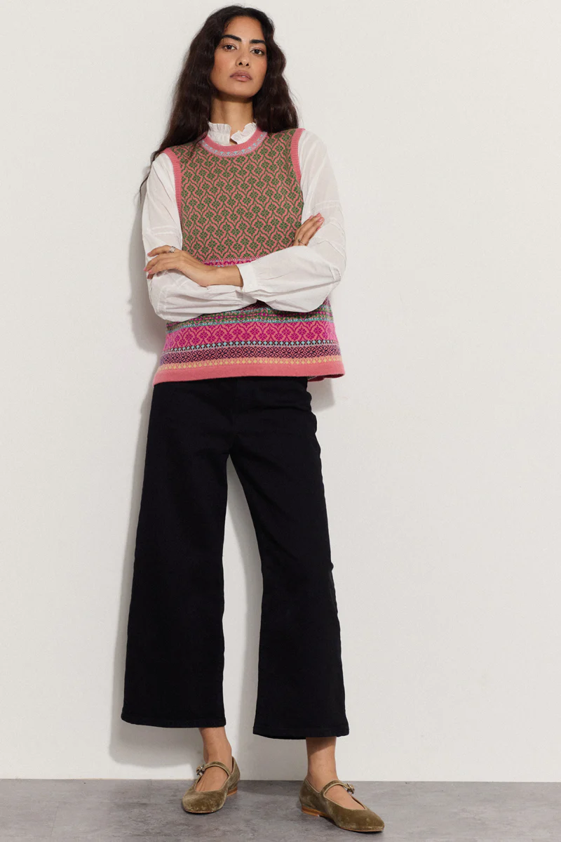 East x Oubas Fair Isle Wool Sweater Vest - Image 3