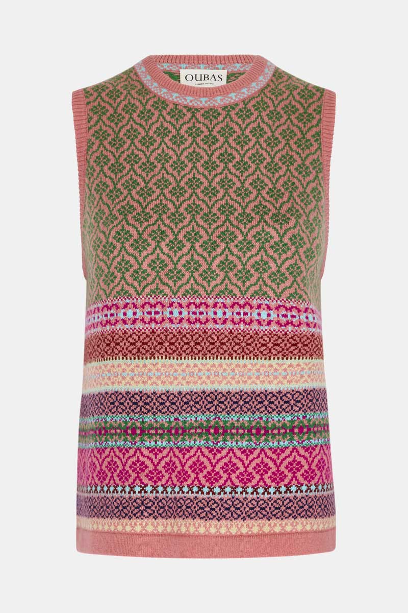 East x Oubas Fair Isle Wool Sweater Vest - Image 5