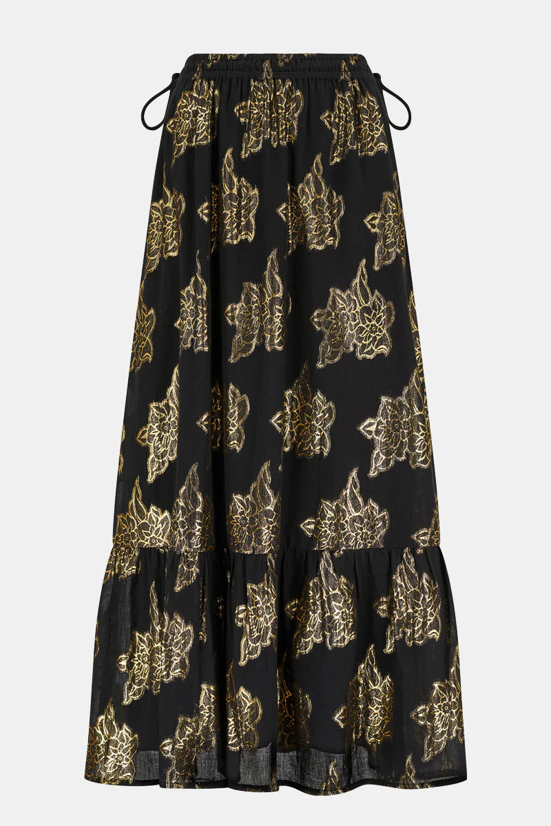 Gwen Gold Jacquard Skirt - Image 7