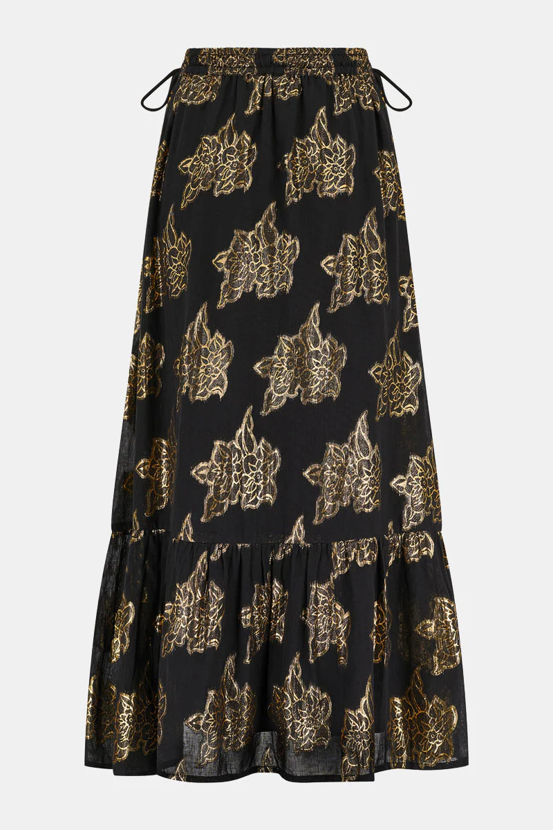 Gwen Gold Jacquard Skirt - Image 8