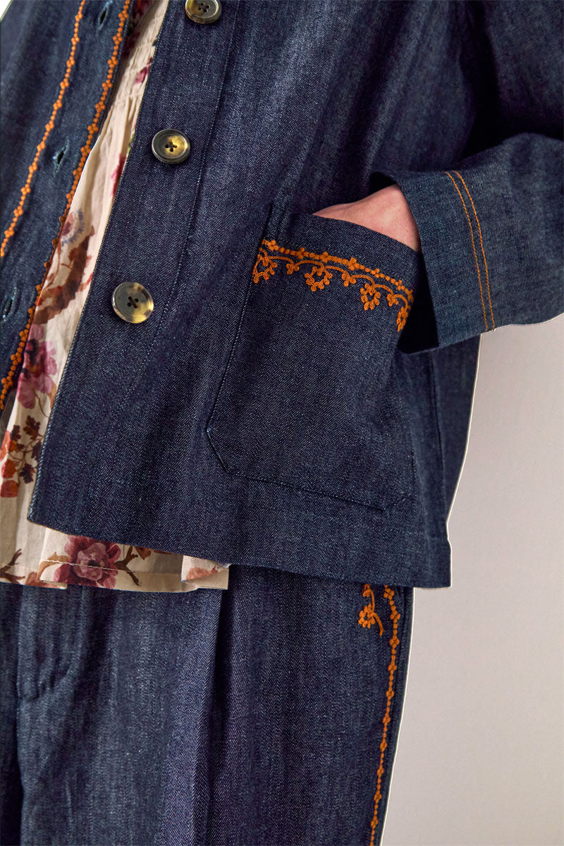 Jayla Denim Embroidered Jacket - Image 4