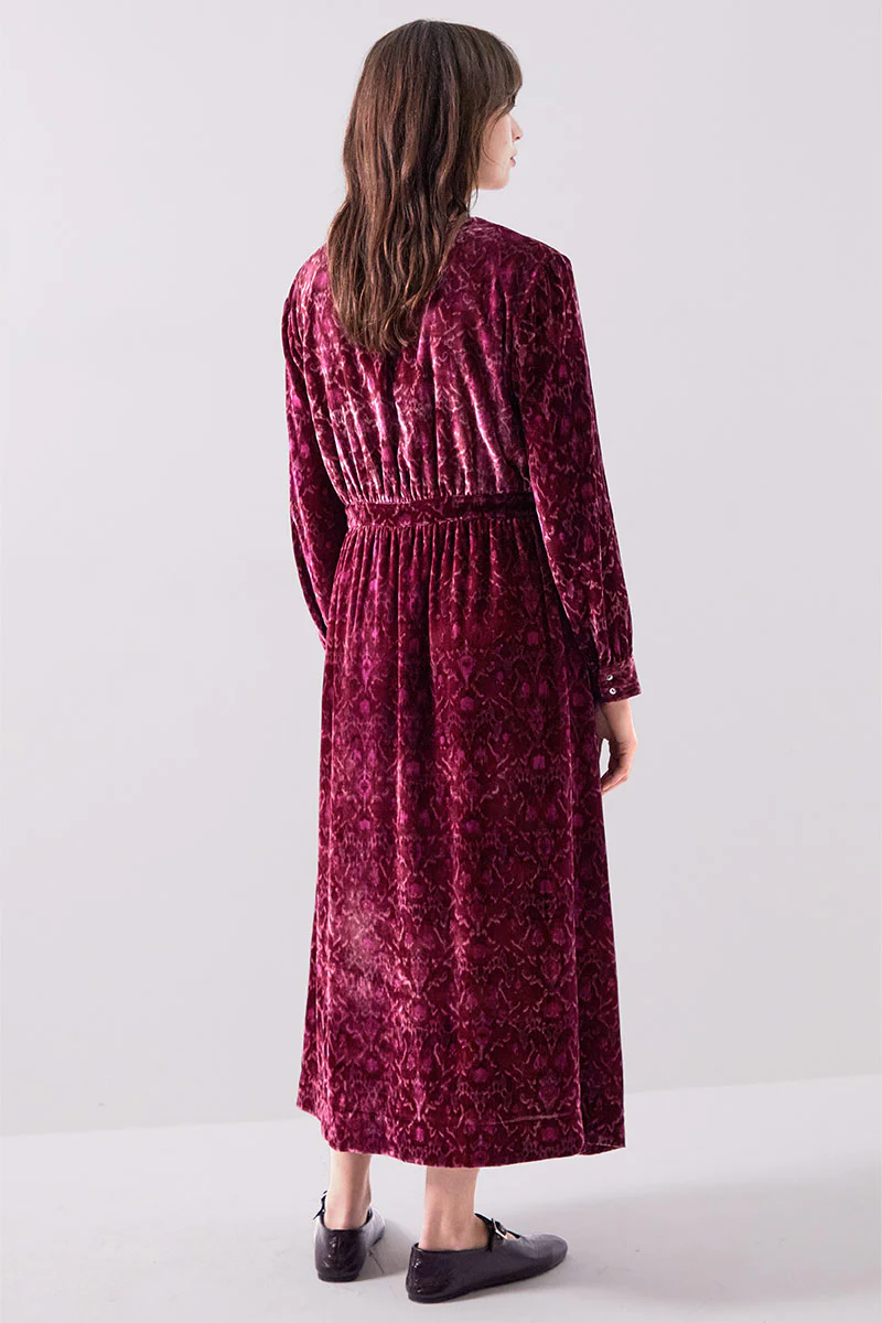 Jude Paisley Velvet Dress - Image 4