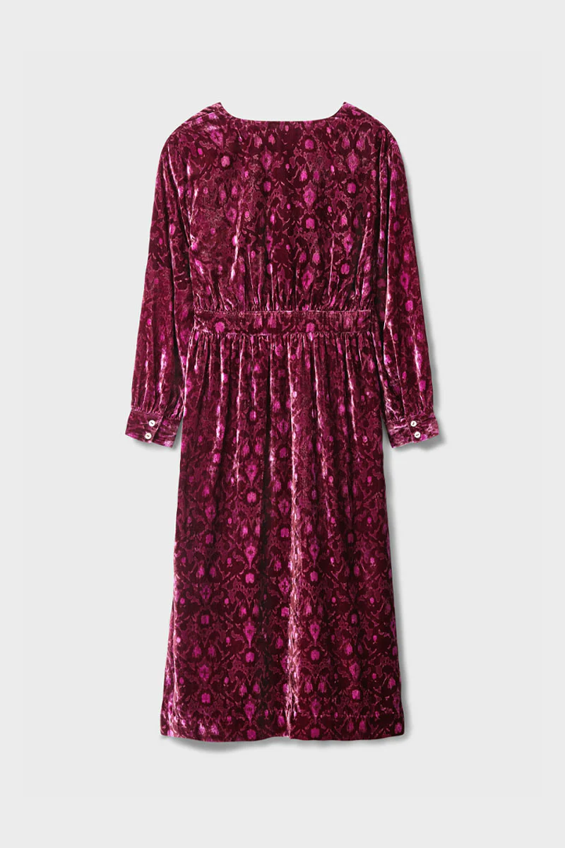 Jude Paisley Velvet Dress - Image 6