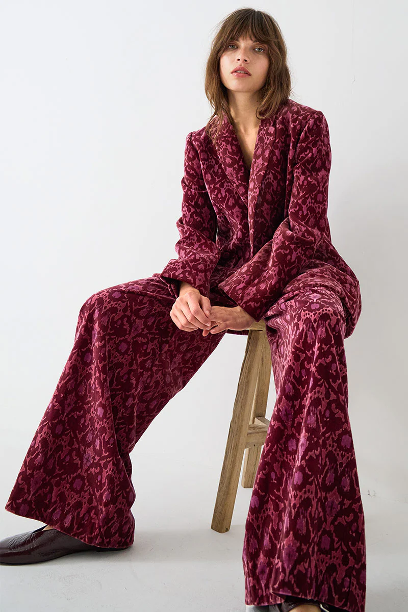 Jude Velvet Printed Blazer - Image 3