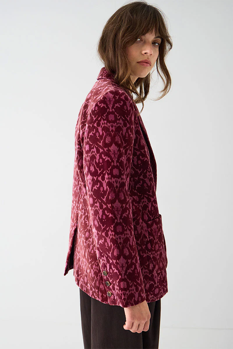 Jude Velvet Printed Blazer - Image 4