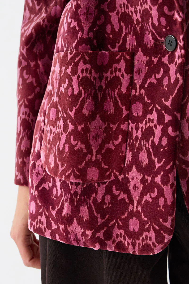 Jude Velvet Printed Blazer - Image 5