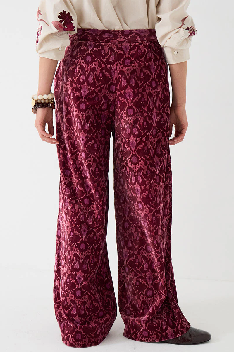 Jude Velvet Printed Trouser - Image 3