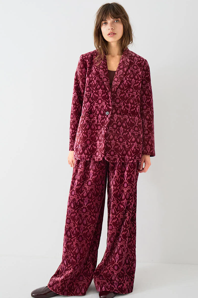Jude Velvet Printed Trouser - Image 4