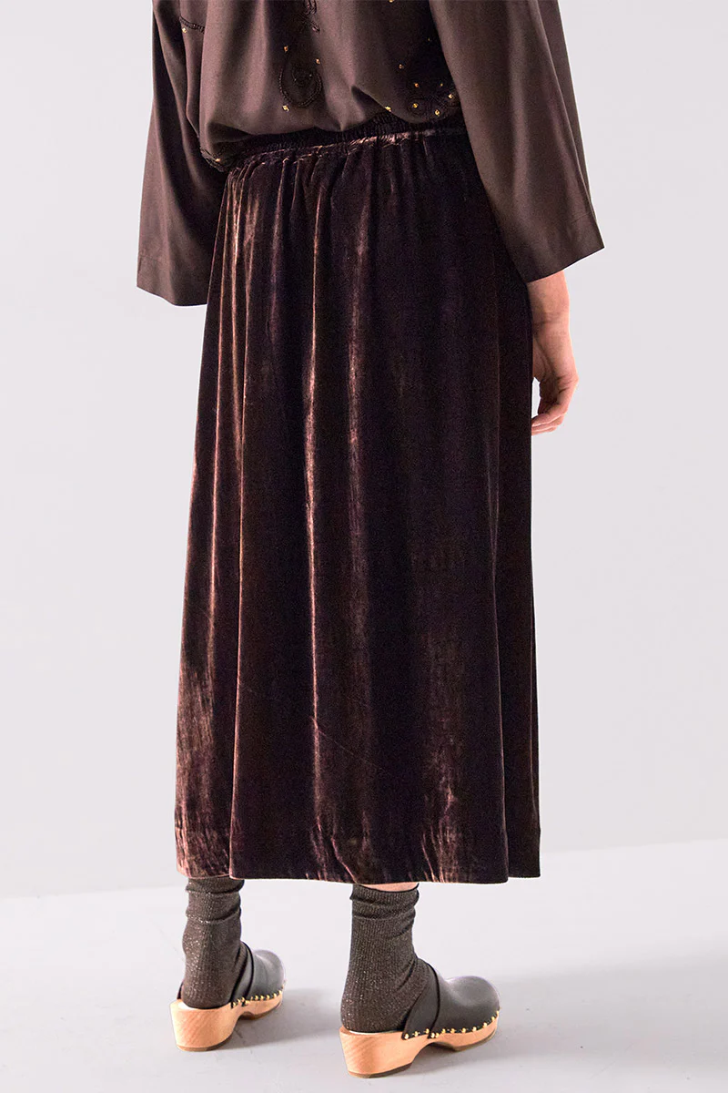 Laurie Velvet Midi Skirt - Image 3