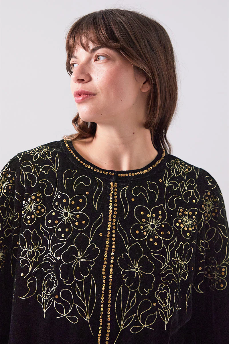 Laurie Velvet Embellished Jacket - Image 3