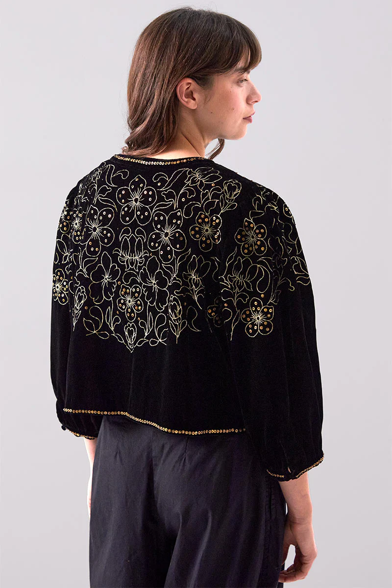 Laurie Velvet Embellished Jacket - Image 4