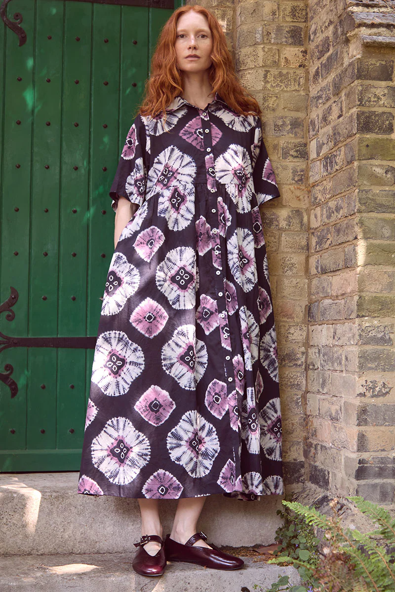 Lucia Tie-Dye Cotton Dress - Image 3