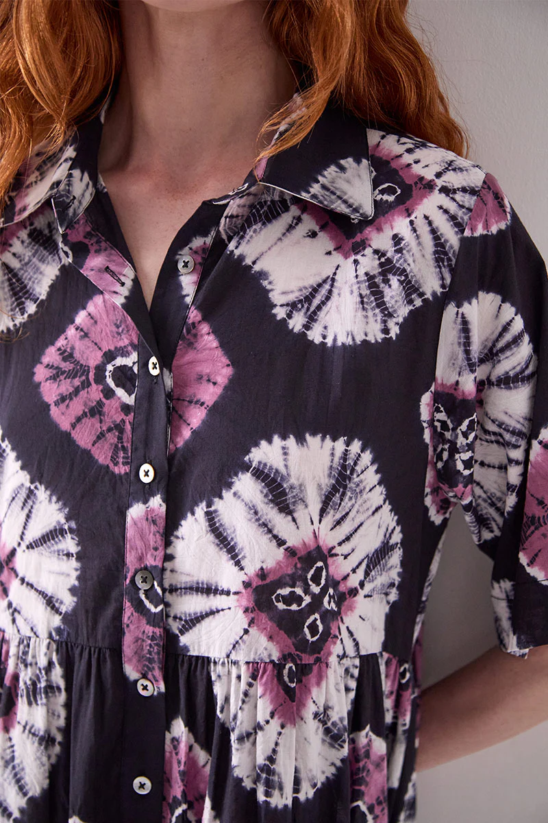 Lucia Tie-Dye Cotton Dress - Image 5
