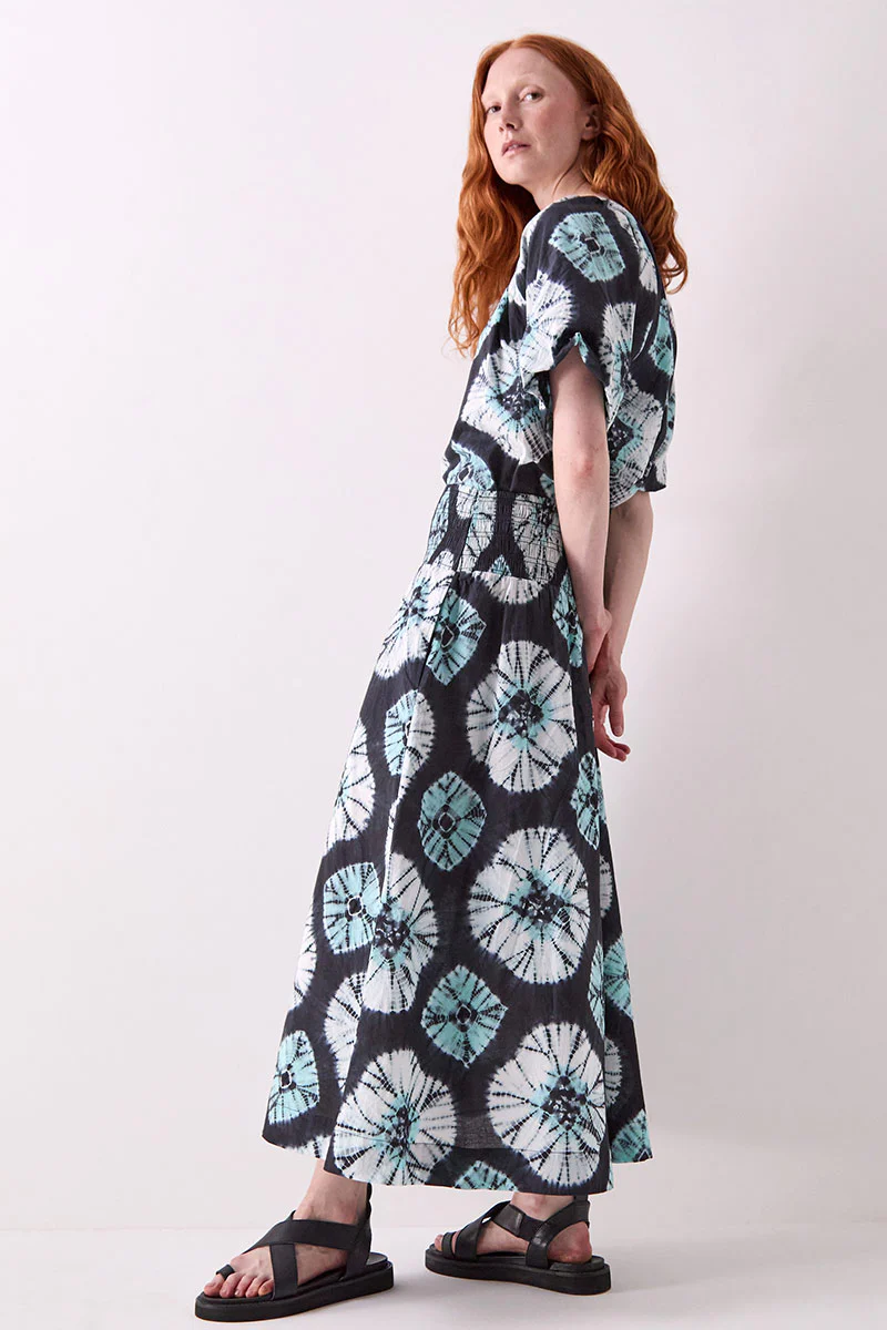 Lucia Tie-Dye Cotton Skirt - Image 4