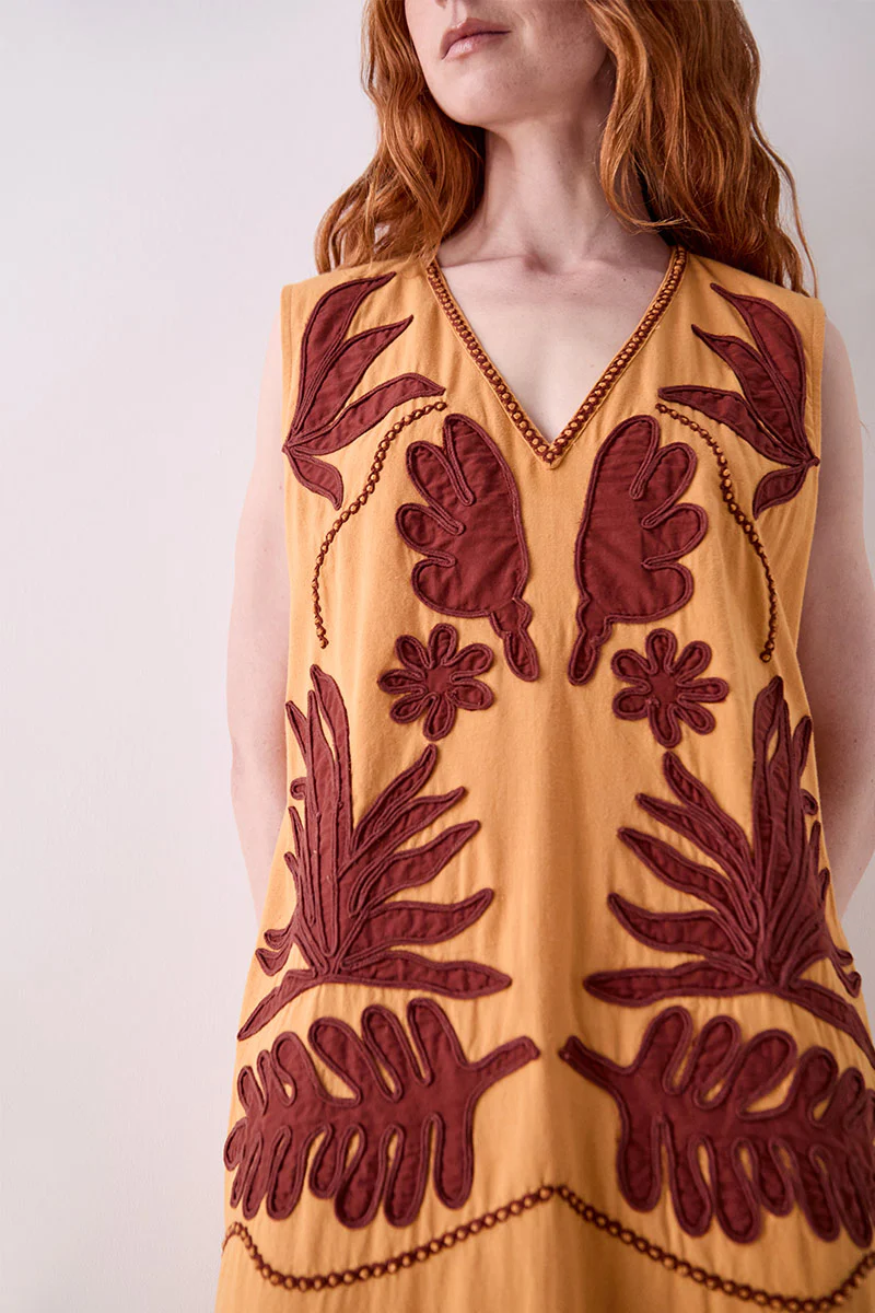 Mella Applique Cotton Dress - Image 4