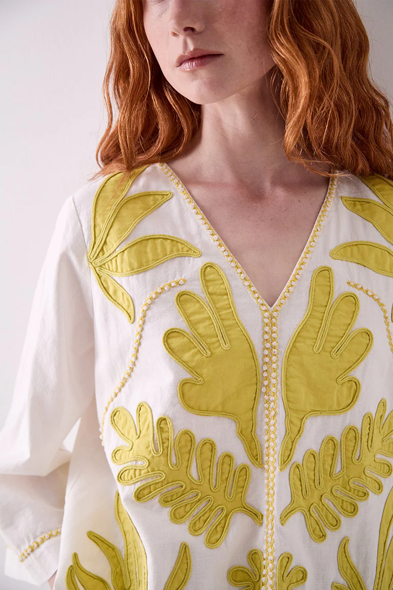 Mella Applique Cotton Top - Image 3