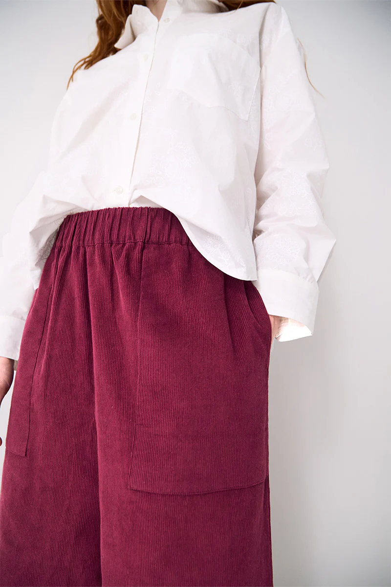 Natalie Cord Trousers Burgundy - Image 3