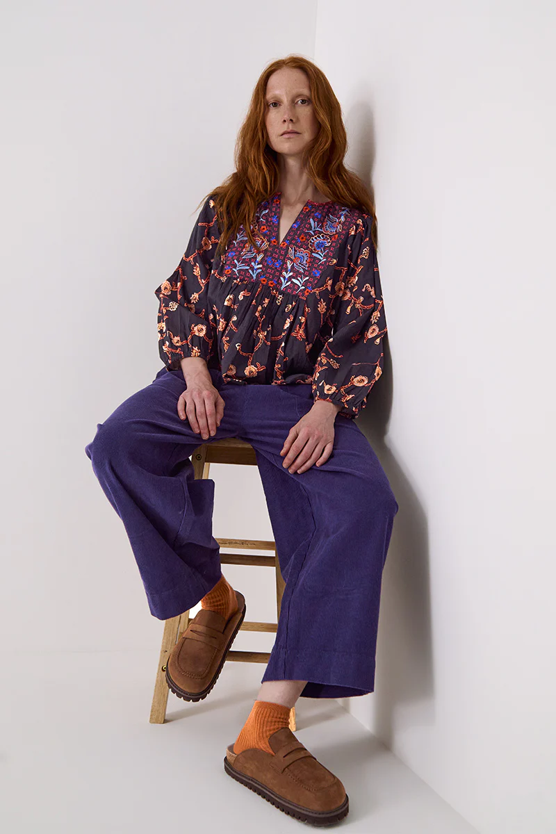 Natalie Cord Trousers Navy - Image 3
