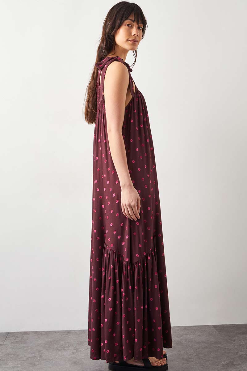 Paola Spot Sleeveless Dress - Image 3