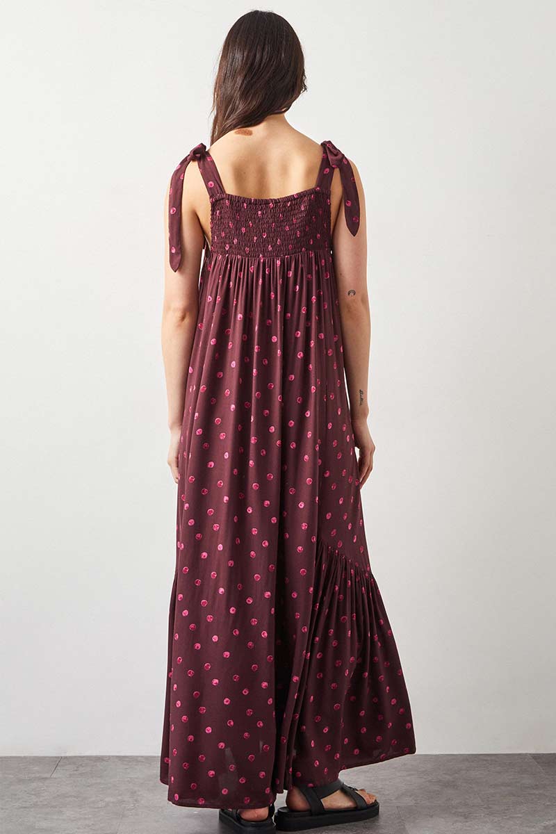 Paola Spot Sleeveless Dress - Image 4