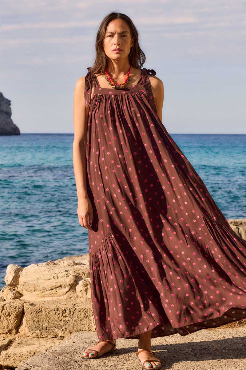 Paola Spot Sleeveless Dress - Image 5