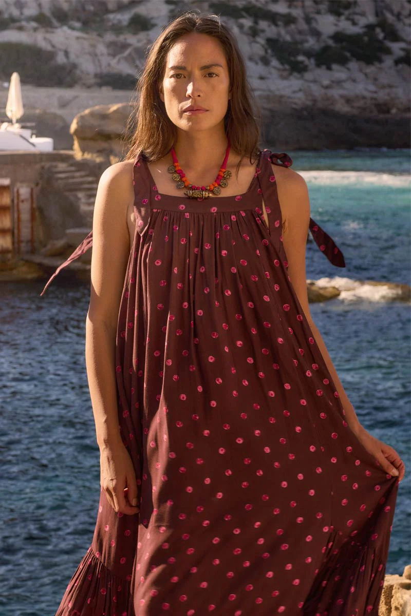 Paola Spot Sleeveless Dress - Image 6