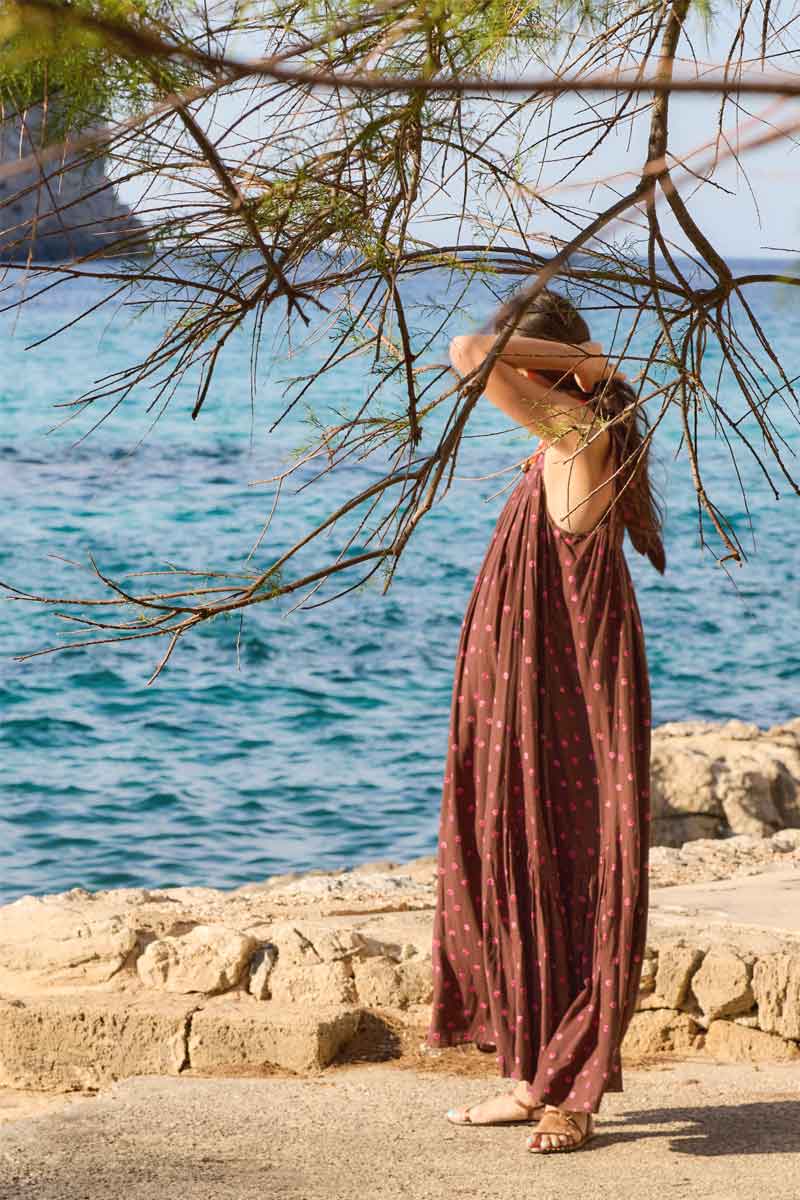 Paola Spot Sleeveless Dress - Image 8