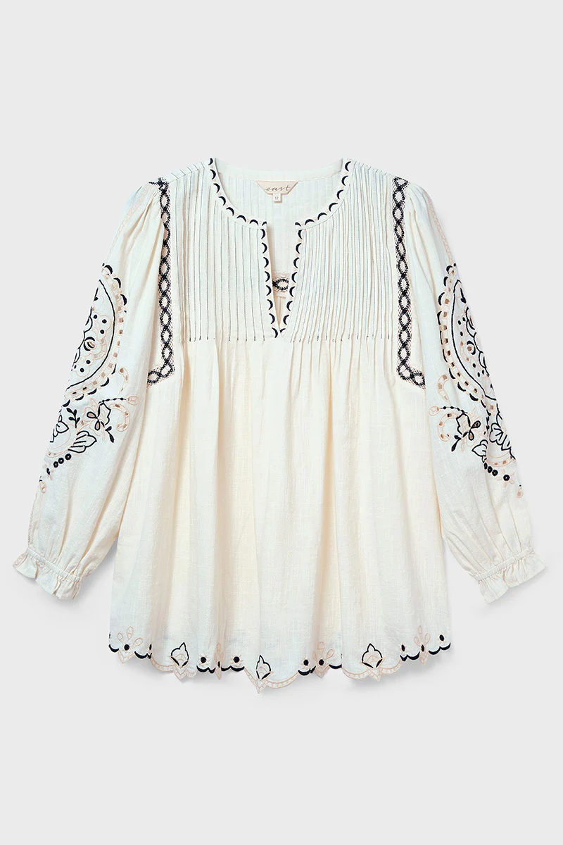 Pavlina Embroidered Cotton Top - Image 5