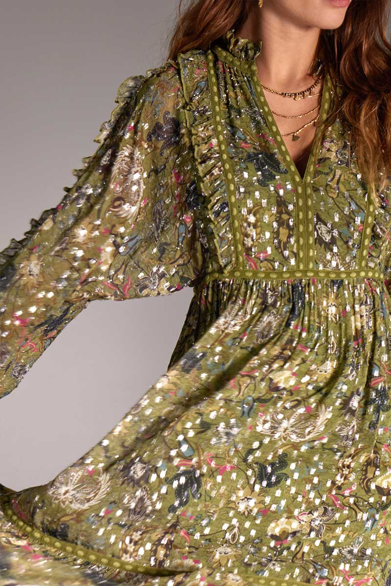 Tahani Lurex Printed Dress - Image 3