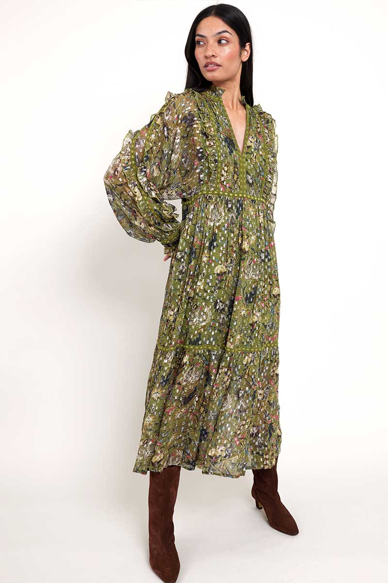 Tahani Lurex Printed Dress - Image 5