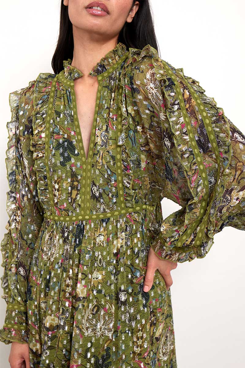 Tahani Lurex Printed Dress - Image 7