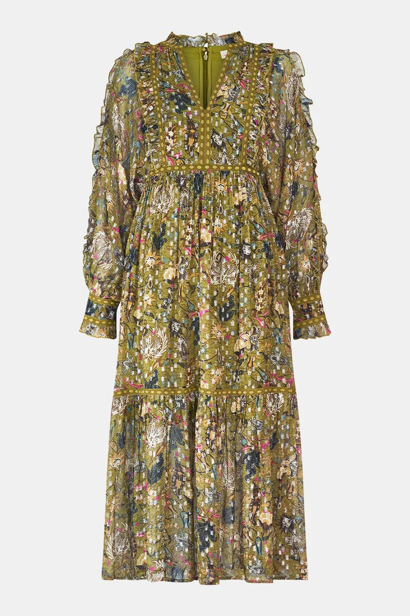 Tahani Lurex Printed Dress - Image 8