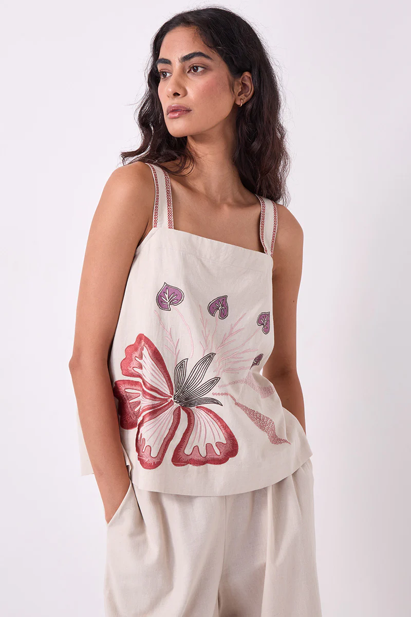 Zhandra Embroidered Cami Top - Image 4